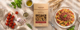 Italian-Style Festoni Pasta with Roasted Vegetables & Garlic Herb Sauce
