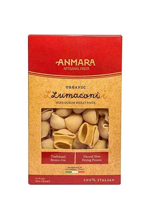 Anmara Artisanal Pasta, Organic Lumaconi, Hard Durum Wheat, 500 g