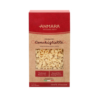 Anmara Artisanal Organic Conchigliette Pasta packet front