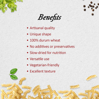 Anmara Artisanal Organic Fusilli Pasta Benefits
