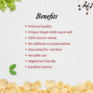 Anmara Artisanal Organic Lumaconi Pasta Benefits