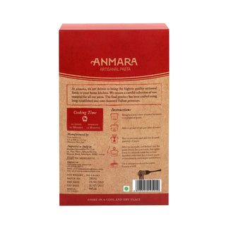 Anmara Artisanal Organic Elicoidali Pasta - Curved, Ridged Tube-Shaped Hard Durum Wheat Pasta (500g)