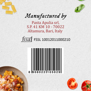 Anmara Artisanal Organic Elicoidali Pasta - Curved, Ridged Tube-Shaped Hard Durum Wheat Pasta (500g)