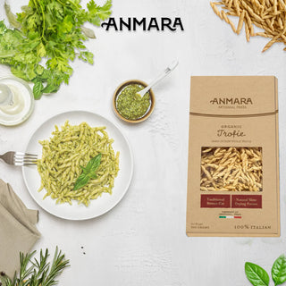 Anmara Artisanal Organic Trofie Pasta - Short & Twisted Hard Durum Wheat Pasta (500g)