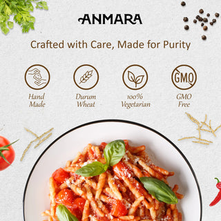 Anmara Artisanal Organic Trofie Pasta - Short & Twisted Hard Durum Wheat Pasta (500g)