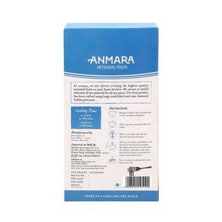 Anmara Artisanal Gluten Free Fusilli Pasta Packet Back