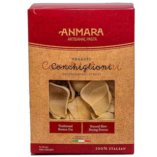 Anmara Artisanal Organic Conchiglioni Pasta - Sea Shell-Shaped Pasta Made from Hard Durum Wheat (500g)