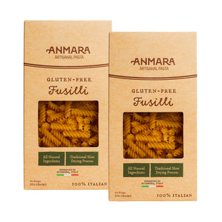 Gluten-Free Fusilli Pasta – 2 x 250g Packs of Authentic Italian Pasta by Anmara | Special Combo Deals