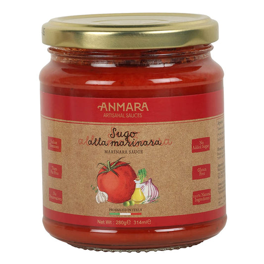 Anmara Artisanal Pasta & Pizza Sauce – Italian Marinara (made with tomato, garlic, herbs, olive oil & onion) Sauce- 314ML