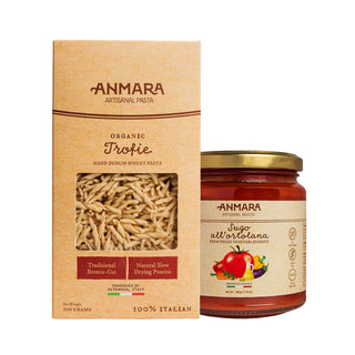 Organic Trofie Pasta (500g) with Ortolana Mixed Vegetable Sauce (280g) | Special Combo Deals