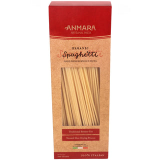 Anmara Artisanal Organic Spaghetti Pasta – 100% Italian Hard Durum Wheat (500g)