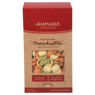 Anmara Artisanal Tricolore Orecchiette – Vibrant & Wholesome Italian Hard Durum Wheat Pasta (500g)