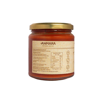 Anmara Artisanal Arrabiata Sauce | Spicy Chilli, Gluten-Free, 100% Natural, Made with Extra Virgin Olive Oil (314 ML)