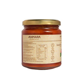 Anmara Artisanal Olive & Basil Sauce – Gluten-Free Vegan Sauce with Black Olives & Fresh Basil (314 ML)