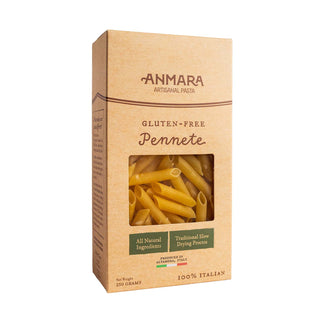 Anmara Artisanal Gluten-Free Pennete Pasta – 100% Natural & GMO-Free (250g)