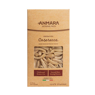 Anmara Artisanal Caserecce Organic Pasta – Hard Durum Wheat Pasta for Authentic Italian Flavors (500g)