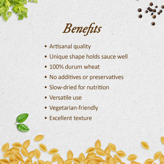 Anmara Artisanal Organic Conchigliette Pasta – Conch Shell-Shaped Hard Durum Wheat Pasta (500g)