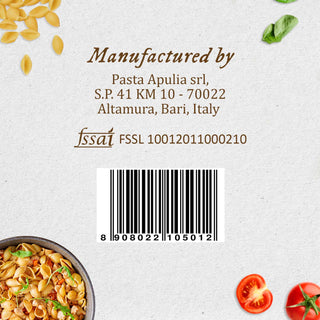 Anmara Artisanal Organic Conchigliette Pasta – Conch Shell-Shaped Hard Durum Wheat Pasta (500g)