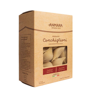 Anmara Artisanal Organic Conchiglioni Pasta - Sea Shell-Shaped Pasta Made from Hard Durum Wheat (500g)