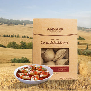 Anmara Artisanal Organic Conchiglioni Pasta - Sea Shell-Shaped Pasta Made from Hard Durum Wheat (500g)