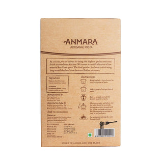 Anmara Artisanal Organic Elicoidali Pasta - Curved, Ridged Tube-Shaped Hard Durum Wheat Pasta (500g)