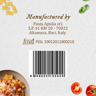 Anmara Artisanal Organic Elicoidali Pasta - Curved, Ridged Tube-Shaped Hard Durum Wheat Pasta (500g)