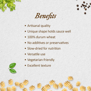 Anmara Artisanal Organic Festoni – 100% Italian Hard Durum Wheat Pasta with Wide, Rippled Cuts (500g)