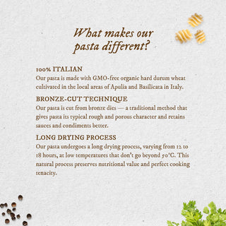 Anmara Artisanal Organic Festoni – 100% Italian Hard Durum Wheat Pasta with Wide, Rippled Cuts (500g)