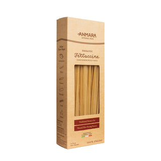 Anmara Artisanal Organic Fettuccine Pasta – Organic 100% Italian Hard Durum Wheat Pasta (500g)