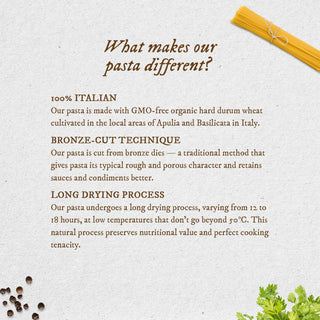 Anmara Artisanal Organic Fettuccine Pasta – Organic 100% Italian Hard Durum Wheat Pasta (500g)