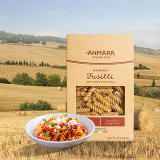 Anmara Artisanal Organic Fusilli Pasta - Spiral Shaped Italian Hard Durum Wheat Pasta (500g)