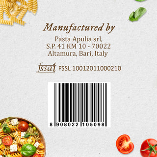 Anmara Artisanal Organic Fusilli Pasta - Spiral Shaped Italian Hard Durum Wheat Pasta (500g)