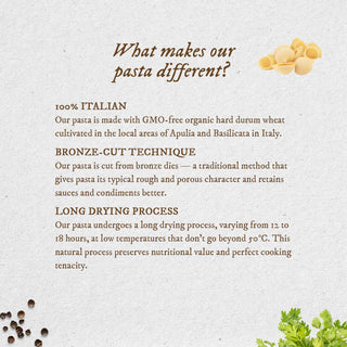 Anmara Artisanal Organic Lumaconi Pasta - Large Ridged Shells Crafted from Hard Durum Wheat (500g)