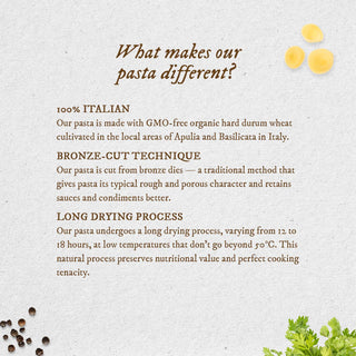 Anmara Artisanal Orecchiette Pasta – Organic Italian Hard  Durum Wheat Pasta (500g)