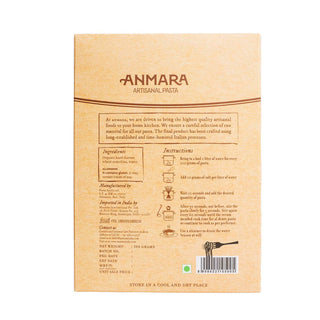 Anmara Artisanal Organic Paccheri Rigate – Premium Ridged Tube-Shaped Hard Durum Wheat Pasta (500g)