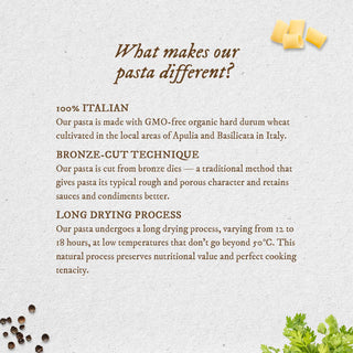 Anmara Artisanal Organic Paccheri Rigate – Premium Ridged Tube-Shaped Hard Durum Wheat Pasta (500g)