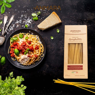 Anmara Artisanal Organic Spaghetti Pasta – 100% Italian Hard Durum Wheat (500g)