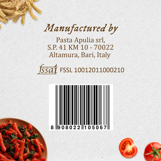 Anmara Artisanal Organic Torchietti Pasta - Twisted Bell-Shaped Italian Pasta, 100% Hard Durum Wheat (500g)
