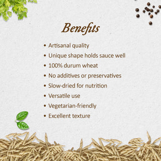 Anmara Artisanal Organic Trofie Pasta - Short & Twisted Hard Durum Wheat Pasta (500g)