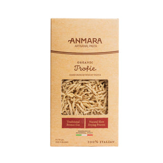Anmara Artisanal Organic Trofie Pasta - Short & Twisted Hard Durum Wheat Pasta (500g)