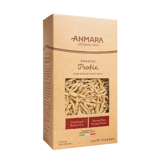 Anmara Artisanal Organic Trofie Pasta - Short & Twisted Hard Durum Wheat Pasta (500g)