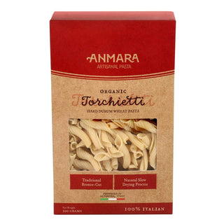 Anmara Artisanal Pasta, Organic Torchietti, Hard Durum Wheat, 500 g