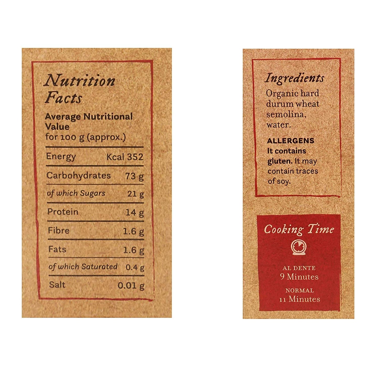 Anmara Artisanal Pasta, Organic Spaghetti, Hard Durum Wheat, 500 g