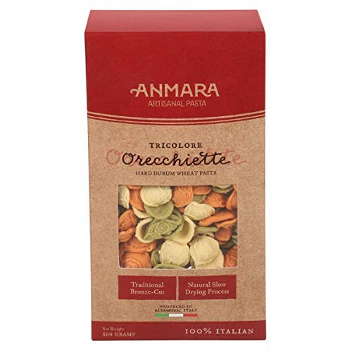 Anmara Artisanal Tricolore Orecchiette, 500 g